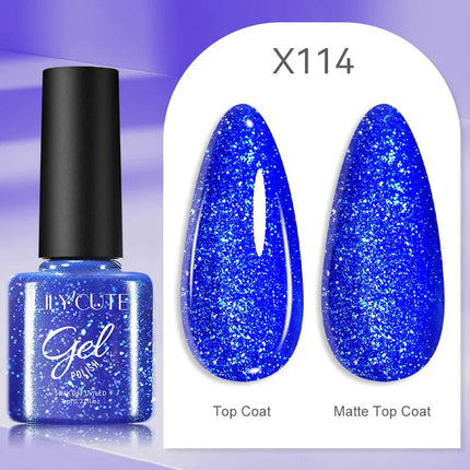 LILYCUTE 5ml Super Bright Silver Metallic Painting Liner Gel Nail Polish Drawing Stripe Graffiti Mirror Pull Line UV Gel Varnish