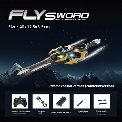 Sword Flying RC Drone, Remote Control Flying Sword Toy for Boys Girls Magic Air Hovercraft Birthday Gift