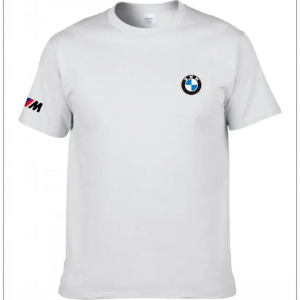 BMW Official Summer Short-sleeved T-shirt Car Classic Simple Logo Men's Women's Clothing Printing Pure Cotton Fashion High-end
