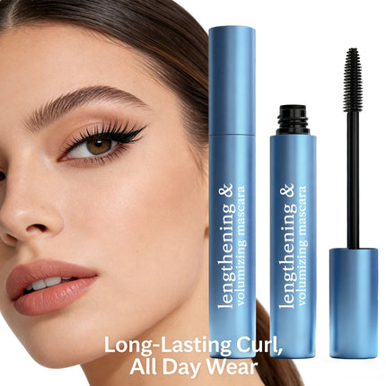 Black Curling Mascara Volumizing Long Curling Eyelash Waterproof Anti-Smudge Lengthening Fast Drying Eyelashes Cosmetic