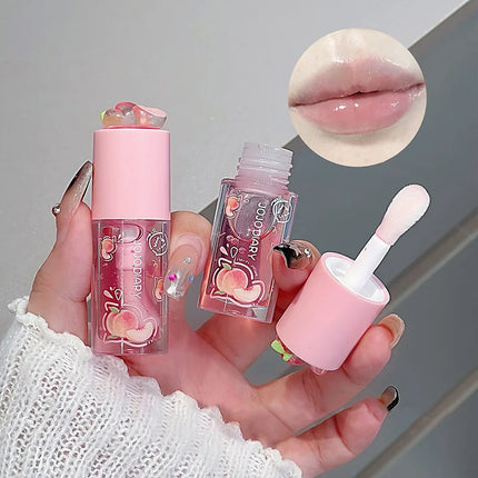 Jojo Diary Fruit Scented Lip Oil: Provides Hydration and Moisturizing, Preventing Chapped Lips and Improving Wrinkles, and Is a Korean-Style Water Gloss Lip Gloss Suitable for Winter Lip Care.
