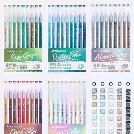 Languo 27-207 Colors Of One Set Drawing Handbook Pens Student DIY Graffiti Multi-Color Gel Pen Writing Marker Stationery