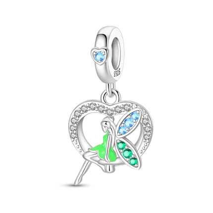 Original 925 Sterling Silver Charms Beads Cute Mushroom Unicorn Love Wings Pearl Charm for Bracelet Pendant Woman Girl Jewelry