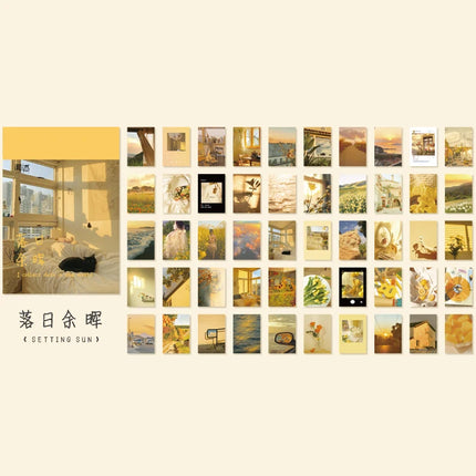 50sheets 50 Patterns Washi Paper Ins Stickers Book Aesthetic Scenery Sticker for Scrapbooking Journals Album Diary DIY Paers