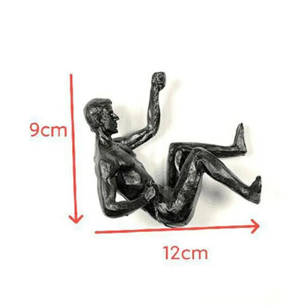 Athlete Rock Climbing Resin Background Wall Hanging Decoration, Sculpture Statue, Retro Figures, Present Decor New 2023