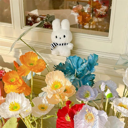 Kawaii Miffy Cute Plush Pendant Cartoon Rabbit Winter Series Snowman Versatile Backpack Decoration Key Chain Girl Festival Gift