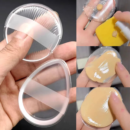 Soft Silicone Gel Powder Puff Sponge For Cosmetic Face Foundation BB Cream No Powder Eating Powder Cosmetic Puff Makeup Tools
