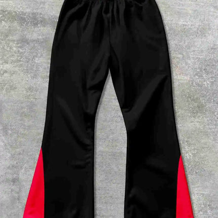 Y2k Flared Pants Men Loose 3D Print Trousers Casual Sweatpants Mid Waist Sporty Female Clothes Streetwear Hip Hop Vintage Pants