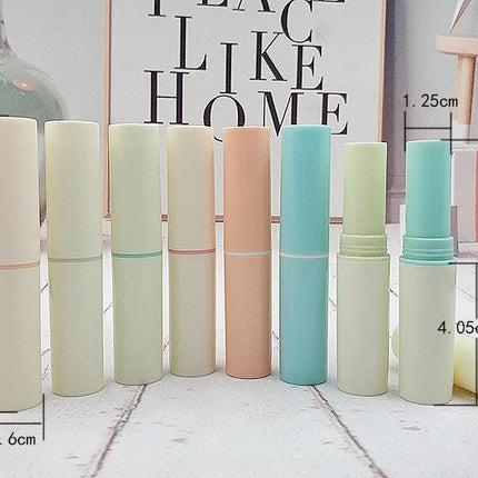 500PCS Colorful Reusable Empty Lip Balm Tube DIY Lipstick Lip Wax Tube Lip Gloss Container With Cap For Girls