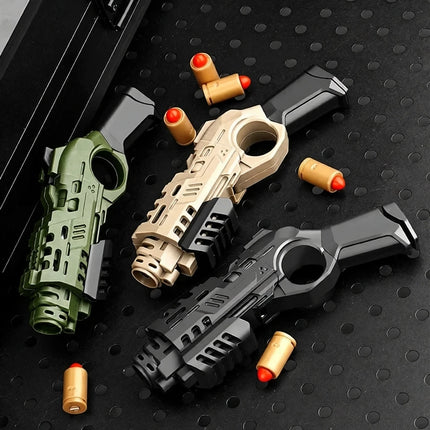 EDC Tactical Gadget with 1-Click Shell Ejection & Card Holder – Mini Stress Relief Toy for Adults