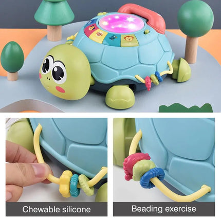 Multifunctional Crawling Turtle Telephone Baby Toy Puzzle Early Education Story Machine Musical Toy 6 Months Infant Baby Gifts