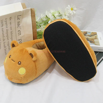 New Panda Bubu And Yier Plush Slippers Cartoon Panda Indoor Couple'S Warm Cotton Slippers Autumn And Winter Gift