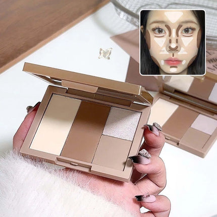 Stereoscopic Nasal Shadow Highlight Contouring Powder Palette Matte Brightening Face Shadow Contouring Powder Makeup Palette