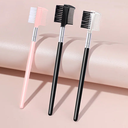 Dual-Headed Eyebrow Comb Makeup Brush Beauty Tool Professional Lash & Brow Comb, Dual-Sided Brush Creates Groomed Lashes & Brows
