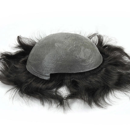 Beeos TJNG 6 inches 0.03-0.04mm Super Thin Skin Men Toupee Hair System Human Hair Protesis Capilar Hombre Pelo Humano