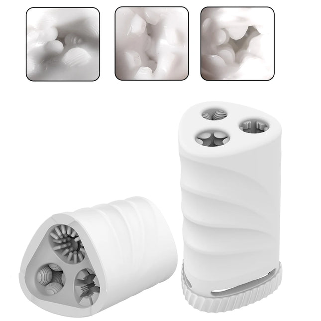 Male Masturbation Sex Toy Delay Trainer TPE Soft Rubber Three-Channel Vaginal Penis Massage Airplane Cup Adult Products Massage