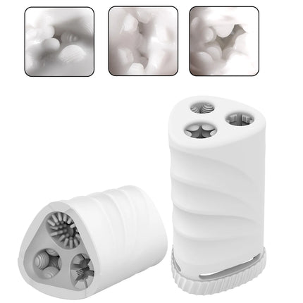 Male Masturbation Sex Toy Delay Trainer TPE Soft Rubber Three Channel Vaginal Penis Massage Airplane Cup Adult Products massage