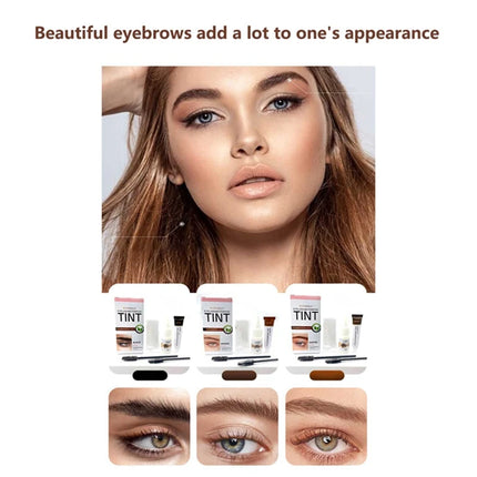 3 Colors Eyelash Eyebrow Dye Tint Kit Lasting Fast Tint Brow Dye Gel Eyebrow Cream Brow Enhancers  Mascara Makeup Tool New