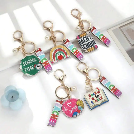 5pcs Teacher Appreciation Keychains For Adults Back To School Gifts