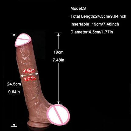 Realistic Soft Big Black Dildo Double Silicone Suction Cup Penis Female Vaginal Masturbation Cock Woman Man Anal Adult Sex Toy