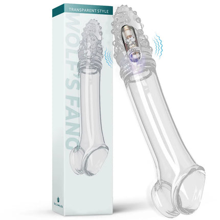 Penis Sleeve Extensions Ejaculation Male Particle stimulation Vibrators Clits Massager Cock Ring Vibrating Penis Cover Sex Toys