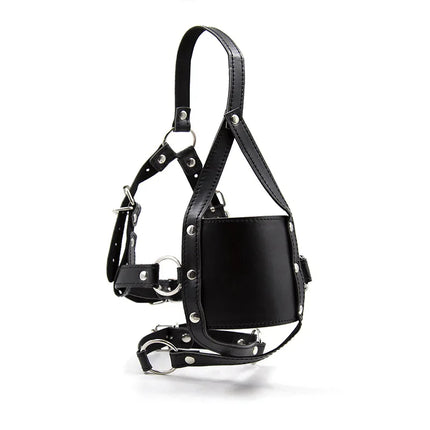 Adjustable Leather Mouth Gag Harness BDSM Bondage Slave Restraint Muzzle Gag Adult Game Sex Toy for Women Men Fetish Gear