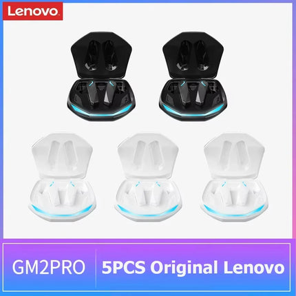 5PCS Original Lenovo GM2 Pro TWS Wireless Headphones Bluetooth 5.4 Earphones Touch Control HD Earbuds Sports Headphone with Mic
