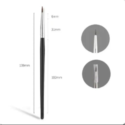 Bent Liner Makeup Brushes Angled Eyeliner Brush Eyeshadow Eye Brow Brushes Tool Fine Eyeliner Brushes Eye Contour Makeup Tool