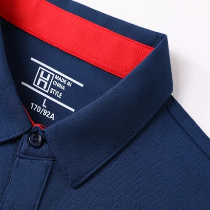 New men's high-quality short-sleeved polo shirt, summer fashion, casual, sweat-absorbing, breathable, cool T-shirt top