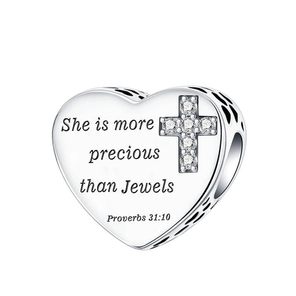 925 sterling silver wings Sister Cross pendant charms fit original 4mm Aperture bracelet charm beads necklace Diy female jewelry