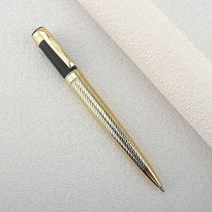 1pc Luxury Metal Round Ballpoint Pen | Retractable Stainless Steel Painted Ballpoint Pen, Elegant Signature Pen | Gift Choice