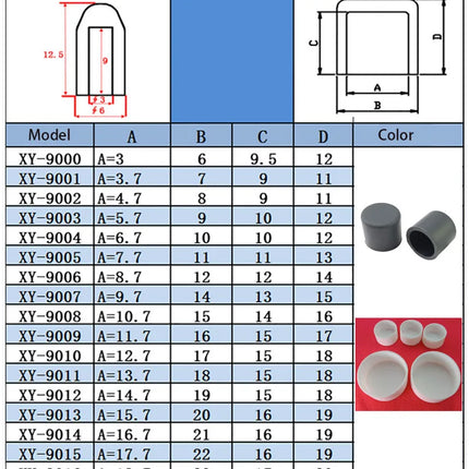 White/Black Silicone Rubber Round Caps Protection Gasket Dust Seal End Cover Caps For Pipe Bolt Furniture 3mm-78.5mm