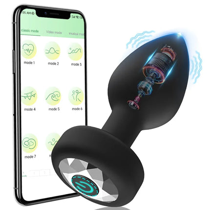 Telescopic Anal Butt Plug Vibrator Wireless Remote Prostate Massager Female Vagina Masturbator for Adult Sex Toys for Women Men