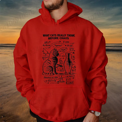 Funny Cat Science Design Personalized Men Women Hoodies Sweatshirt Physics Cat Meme Casual Hoody Fashion Brand Shirts Hoodies