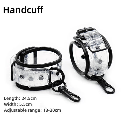 Adjustable Sex Handcuffs - Fetish Hand Shackles BDSM Binding Toys, SM Restraints Exotic Bondage Cuffs, Adult Game for Women