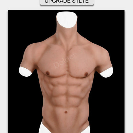 Dokier Silicone Realistic False Fake Muscle Belly Body for Cosplayers Artificial Simulation Muscle Chest Man Crossdressers - TOYS-SUCE