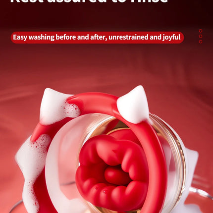 Portable Nipple Licking Sucking Vibrator Female Breast Massager Clitoral Bite Vibrating Sex Toy for Female Masturbation