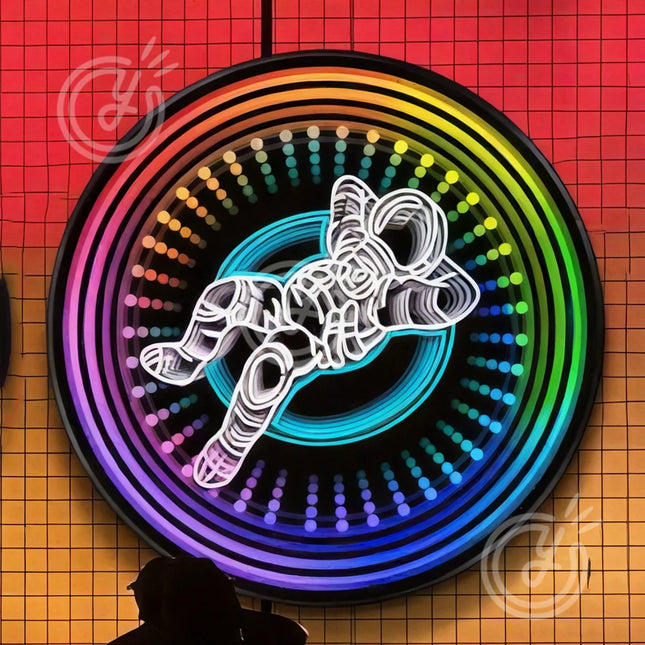 Custom Infinity Mirror 3D Neon Sign Lightbox Multi-Color LED Track Channel Letters Bedroom Wall Decor for Business Modern Art