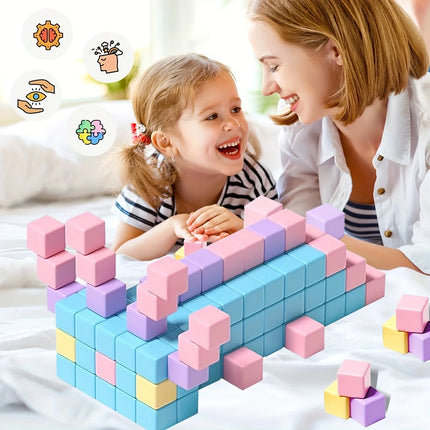 Magnetic Blocks for Kids, Big Size Magnetic Cube Sensory Gift, Preschool Educational Building Blocks Set, Perfect Holiday Gifts