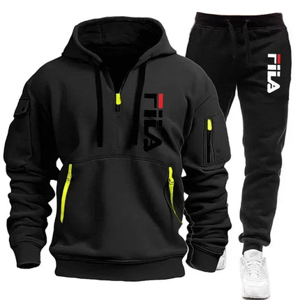 Spring/Autumn Men's Sports Set, Trendy Men's Sweatshirt Set, Casual Long Sleeve Sweatshirt and Pants Two-Piece Set Hoodies Sets