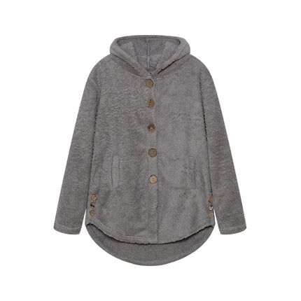 Fashion Trend Autumn and Winter Press-pleated Printed Turn-collar Long-sleeved Shirt Two-piece Furry Coat