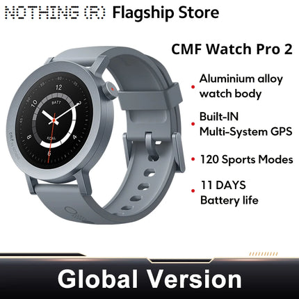 CMF by Nothing Global Version Watch Pro 2 BLUETOOTH CALLS 1.32'' AMOLED 60 FPS Display 11 Days Battery GPS life SpO₂ Monitors