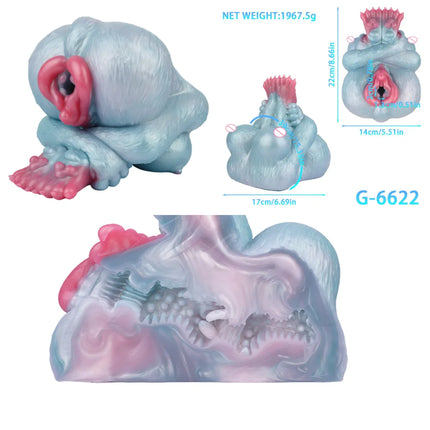 LUUK Daul Channel Lifelike Dog Butt Male Masturbator Silicone Pocket Pussy Onahole Stroker Penis Exercise Adult Sex toy for Men