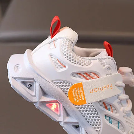 1-6 Years LED Baby Luminous Shoes Boys Glowing Children Sport Sneakers Kids Girls Anti-slip Toddler Mesh Shoes Led Flash Lights