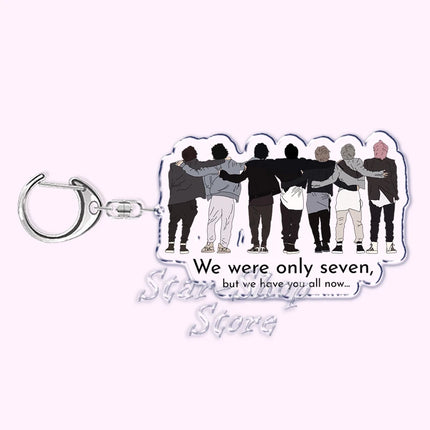 Korean Kpop Band Seven Key Chain Key Ring Keychain for Accessories Bag Agust D Day Pendant Keyring Chains Jewelry Fans Gifts
