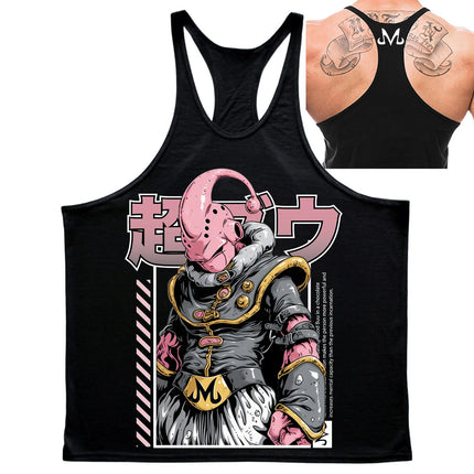 Dragon Ball Majin Buu Print Men's Gym Tank Top Fitness  Clothing Quick-drying Loose Sleeveless Shirt Men Sport Vest Dbz Top