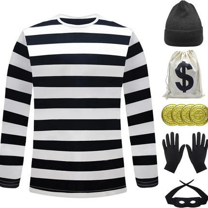 Movie Robber Cosplay Costume Thief Bank Robber Disguise Accessories Set For Women Men Halloween Carnival Party Clothes Ro AVNTQK