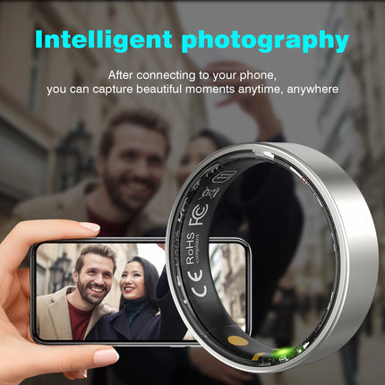 2026 New Smart Ring Men Women, Heart Rate and Blood Oxygen Monitor Smartring IP68 & 5ATM Waterproof, Multi-sport Mode Rings Man