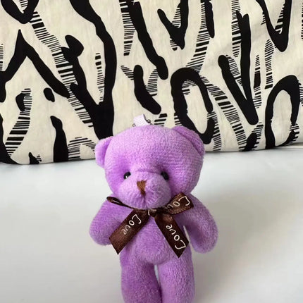 18-90Pcs Mini Teddy Bear Toy Plush Stuffed Bear Doll for Keychain Craft DIY Accessory Birthday Gifts Party Favors Supplies 4.7in