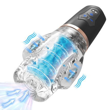 Automatic Male Mastubator Vibration Blowjob Machine for Men Masturbation Cup Sex Toys Adult Goods for Men Masturbate Supplies